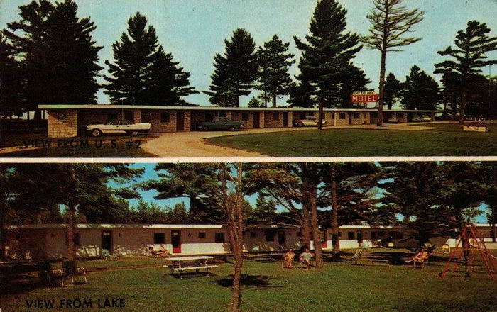 Motel Bay De Noc - Old Postcard Photo (newer photo)